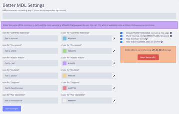 Better MDL Settings Better MDL Settings